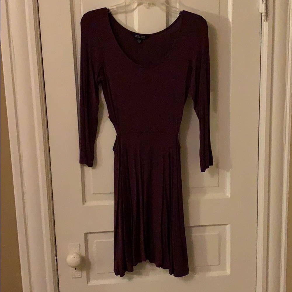 Purple American Eagle dress with cutouts on side